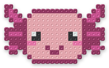 Axolotl Perler bead pattern