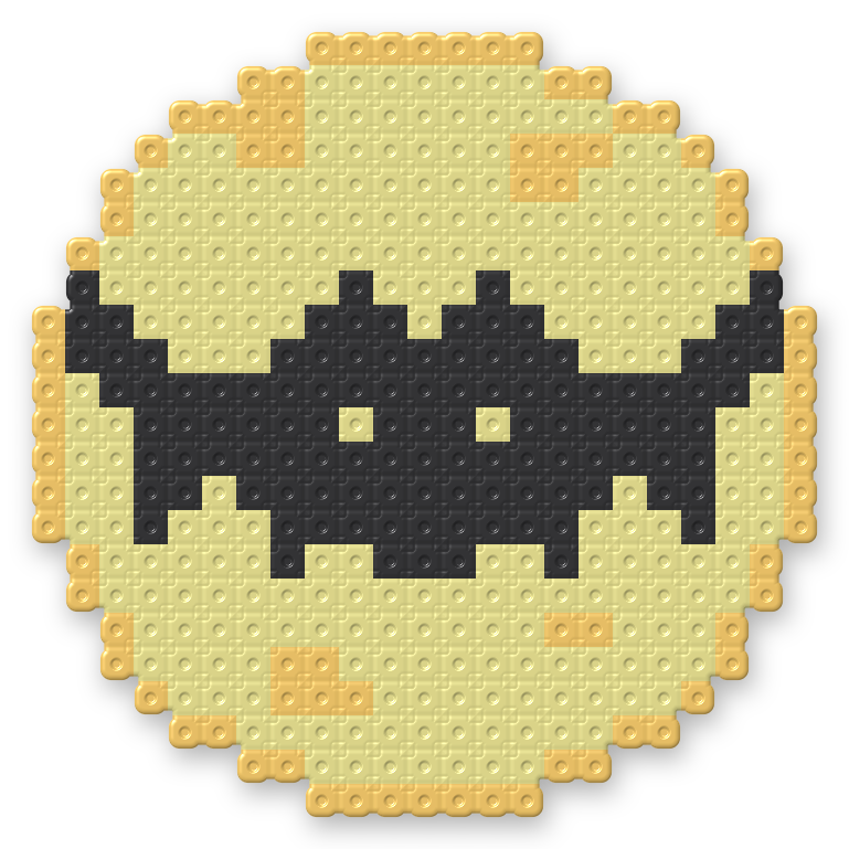 Bat and Full Moon Perler bead pattern, finished and ironed