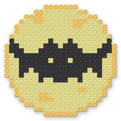 Bat and Full Moon Perler bead pattern