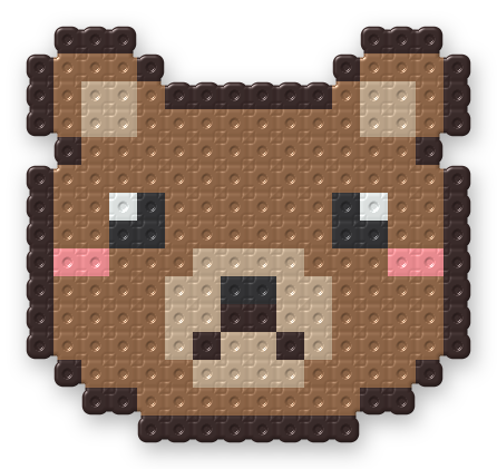 Bear Face Perler bead pattern