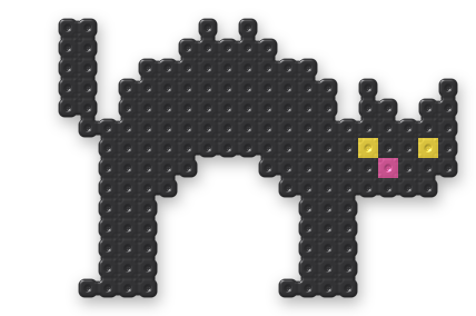 Black Cat Perler bead pattern