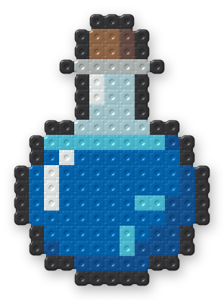 Blue Mana Potion Perler bead pattern