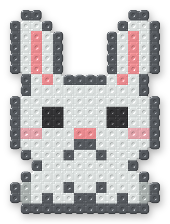 Bunny Perler bead pattern