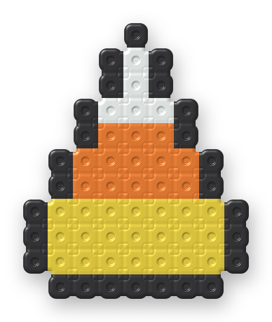 Candy Corn Perler bead pattern