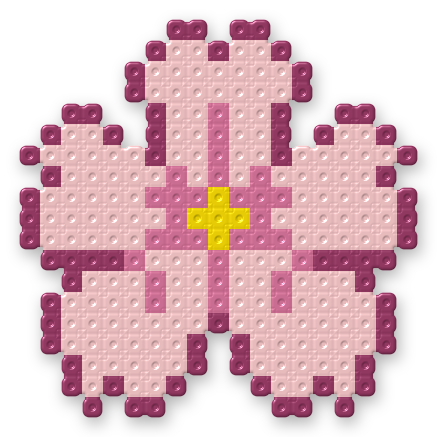 Cherry Blossom Perler bead pattern