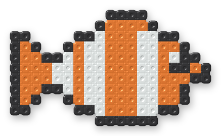 Clownfish Perler bead pattern
