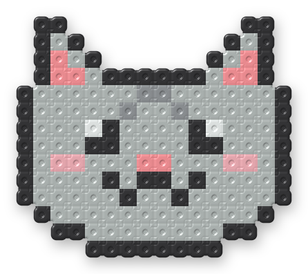 Cute Cat Face Perler bead pattern