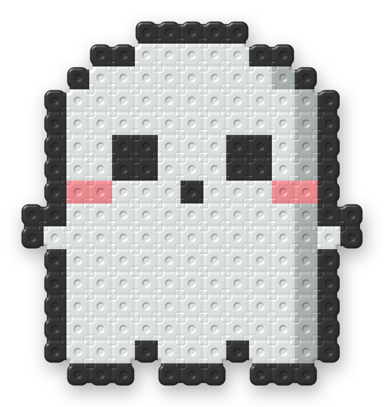 Cute Ghost Perler bead pattern, finished and ironed
