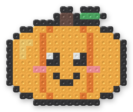 Cute Pumpkin Perler bead pattern