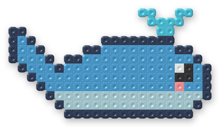 Cute Whale Perler bead pattern