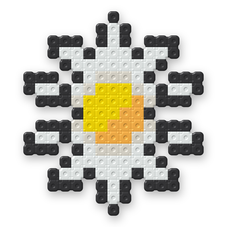 Daisy Perler bead pattern, finished and ironed