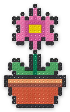 Flower Pot Perler bead pattern