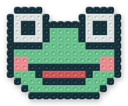 Frog Face Perler bead pattern