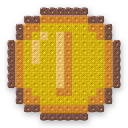 Gold Coin Perler bead pattern
