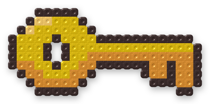 Golden Key Perler bead pattern