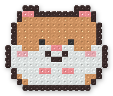 Hamster Perler bead pattern