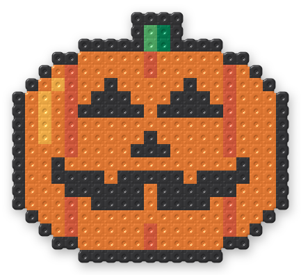 Jack-o'-Lantern Perler bead pattern