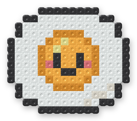 Kawaii Fried Egg Perler bead pattern