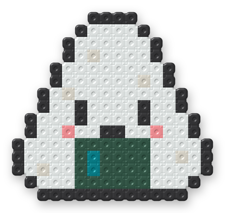 Kawaii Rice Ball Perler bead pattern