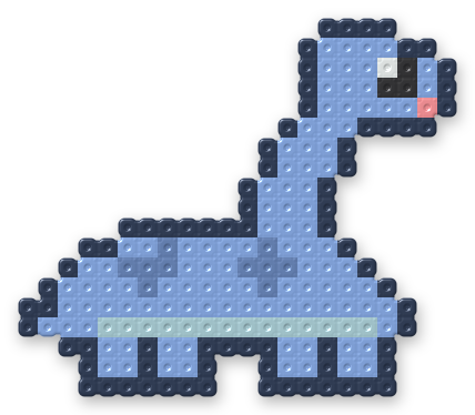 Long Neck Dinosaur Perler bead pattern