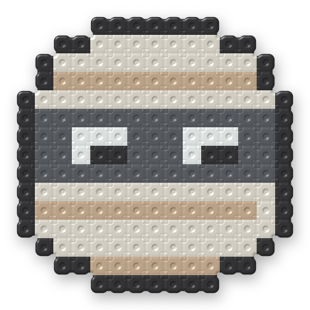 Mummy Face Perler bead pattern