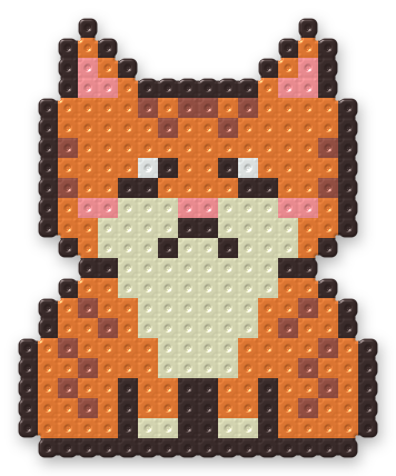 Orange Tabby Cat Perler bead pattern