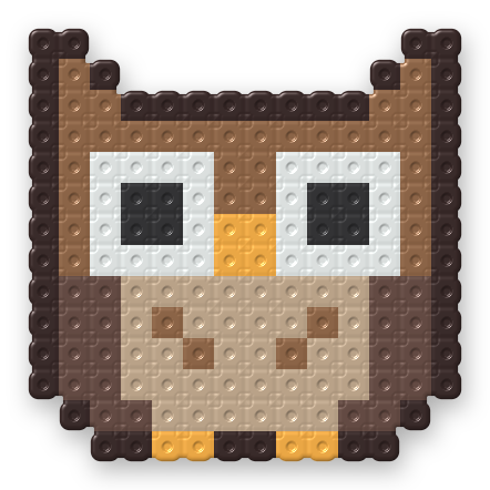 Owl Perler bead pattern