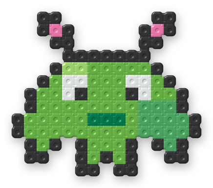 Pixel Space Alien Perler bead pattern
