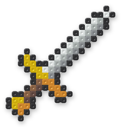 Pixel Sword Perler bead pattern