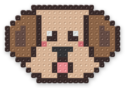 Puppy Face Perler bead pattern