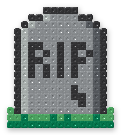 RIP Tombstone Perler bead pattern