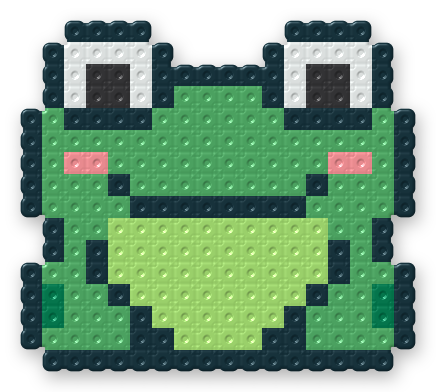 Sitting Frog Perler bead pattern