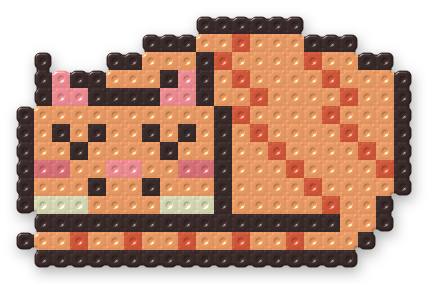 Sleeping Cat Perler bead pattern