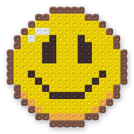 Smiley Face Perler bead pattern
