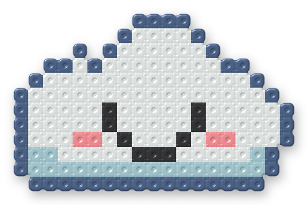 Smiling Cloud Perler bead pattern