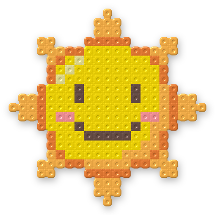 Smiling Sun Perler bead pattern