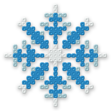 Snowflake Perler bead pattern