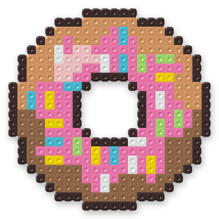 Sprinkle Donut Perler bead pattern