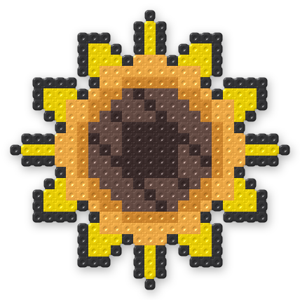 Sunflower Perler bead pattern