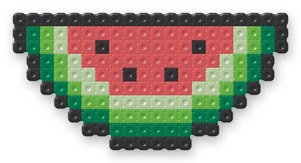Watermelon Slice Perler bead pattern