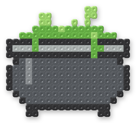 Witch Cauldron Perler bead pattern