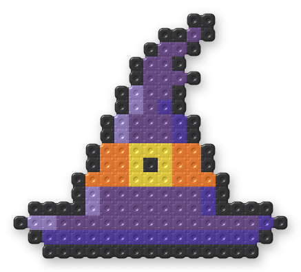 Witch Hat Perler bead pattern